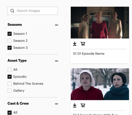 image of gallery filter checkboxes