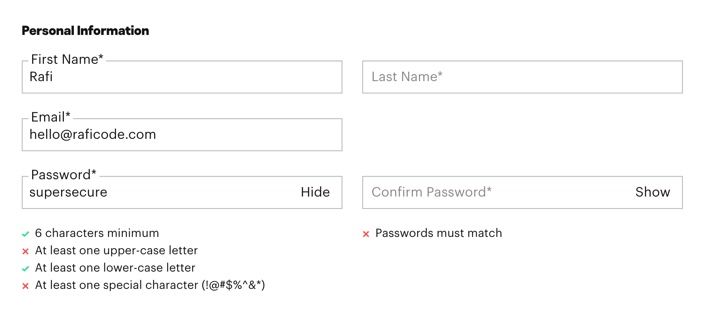 image of a Hulu registration form
