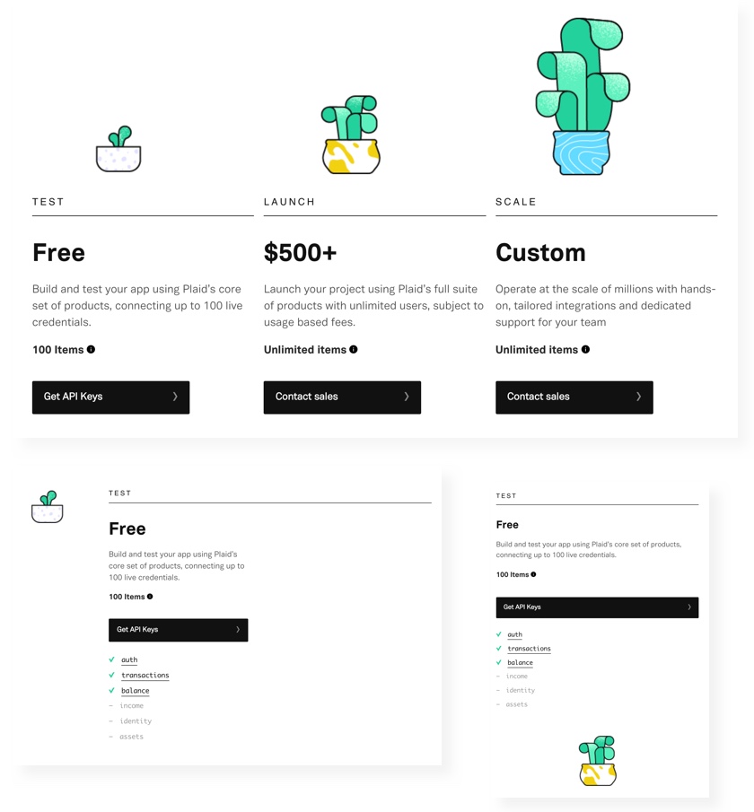 image of Plaid homepage